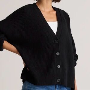 J. Crew Black Button-Up cashmere Cardigan